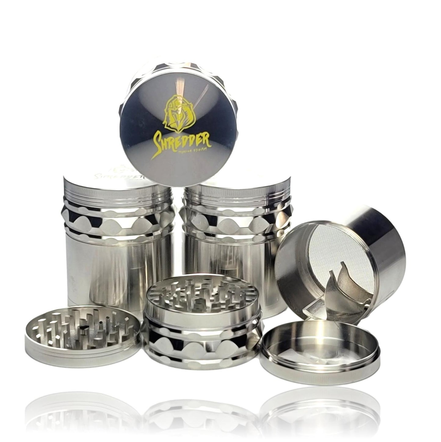 Silver shredder grinder