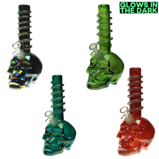 Skull Beaker Bong 10”