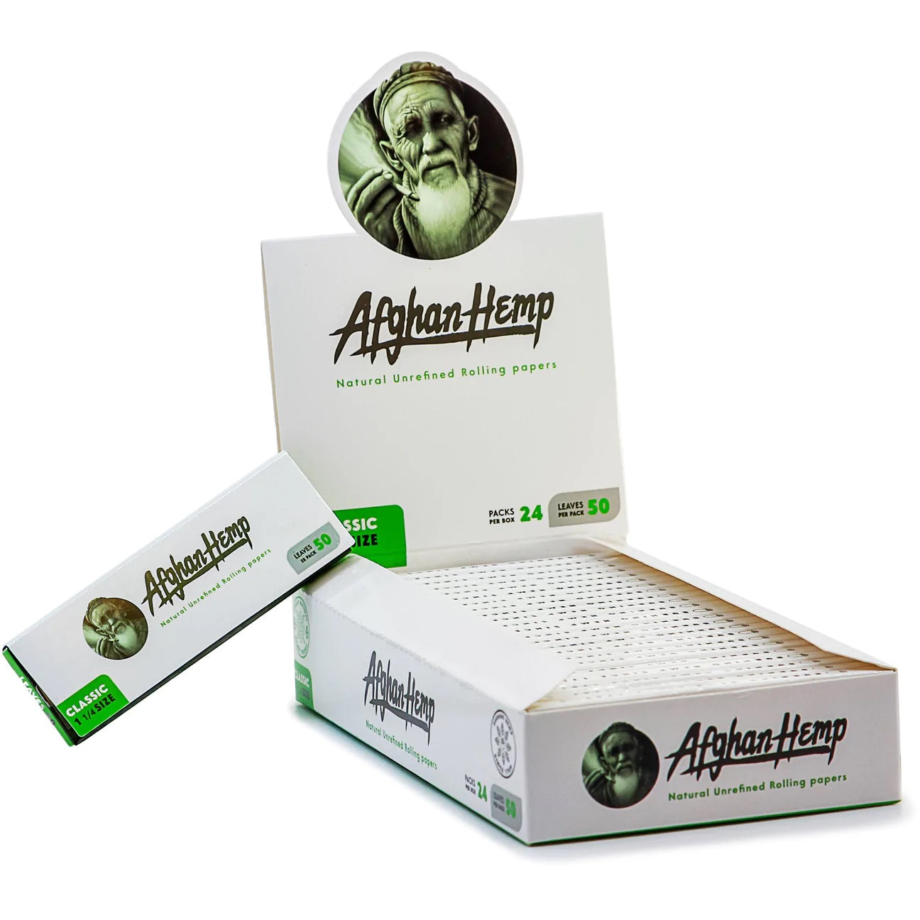 Afghan Hemp Rolling Papers 1 1/4 (24 Pks)